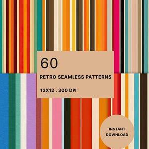 50er Jahre Streifen Muster (Digitaler Download)