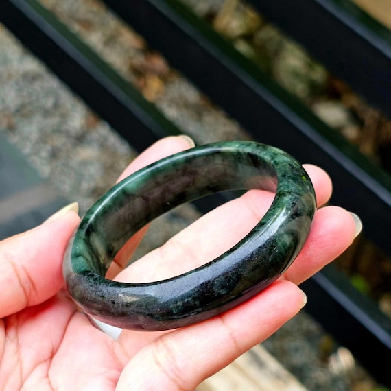 Boutons De Manchette Homme Vintage En Jade Vert De Birmanie - Cadeau élégant - Neuf Sans Emballage