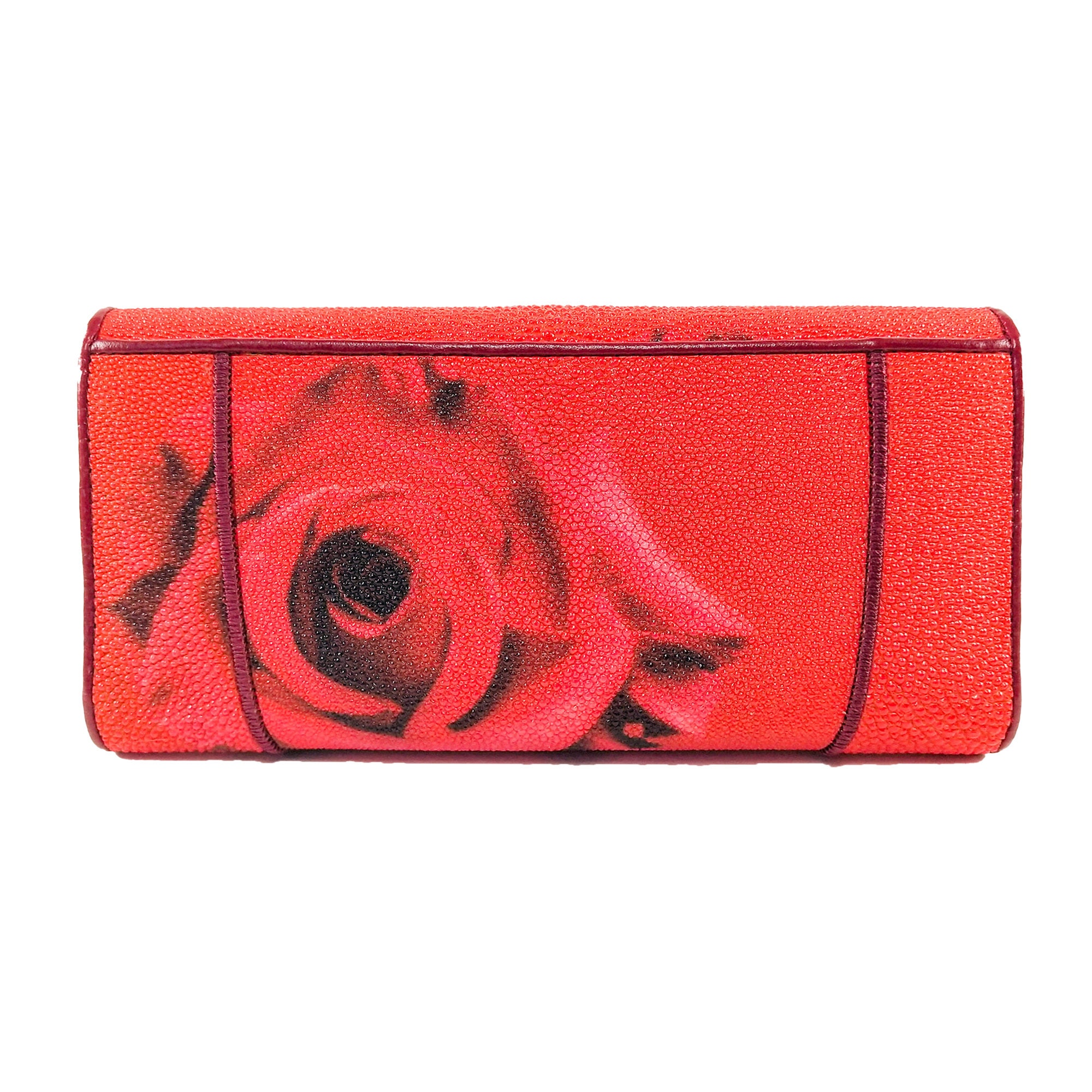 Porte-monnaie Femme Long En Cuir Synthétique - Rose - Multi-compartiments - Fermeture Pression