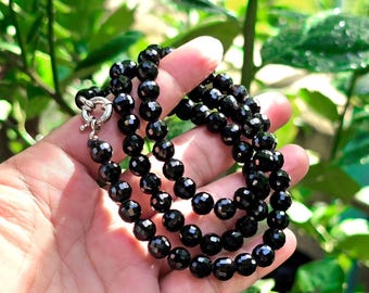 Kanchanaburi Thailand Onyx or Black Spiue Faceted Sparkling Size