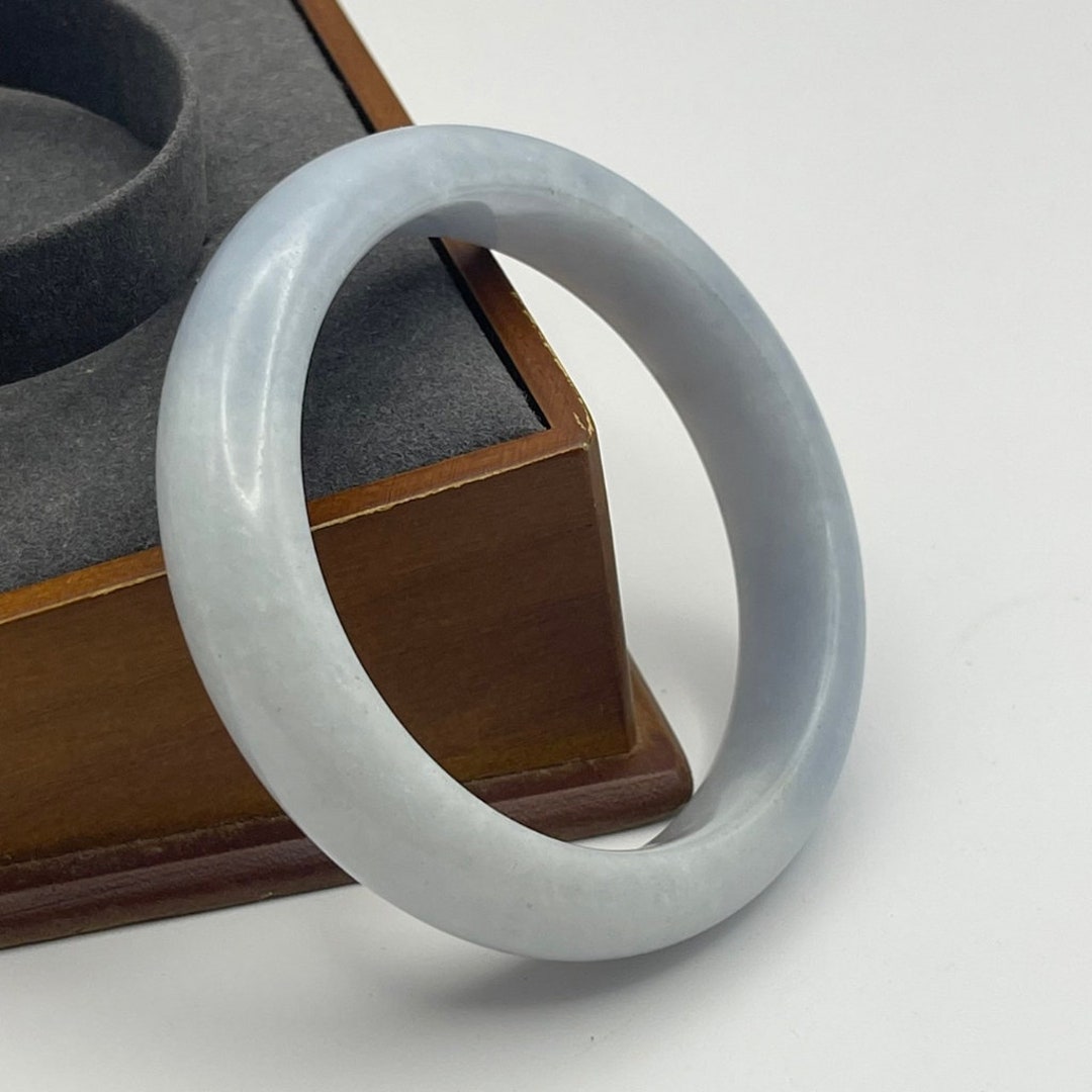 Burmese Jade Bangle, Purplish Gray Jadeite Bracelet (62.5 Mm) - Etsy