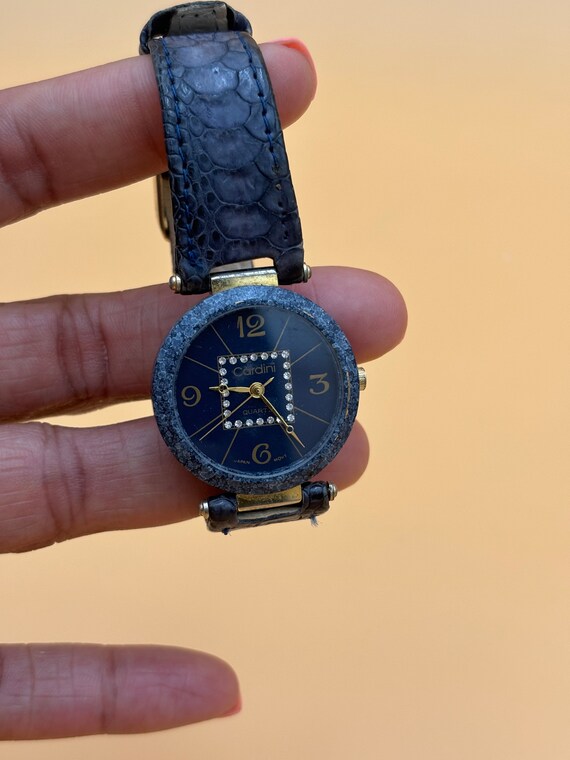 Vintage Navy Cardini Quartz Wristwatch - image 2