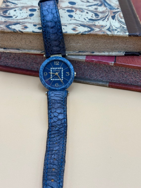 Vintage Navy Cardini Quartz Wristwatch - image 4