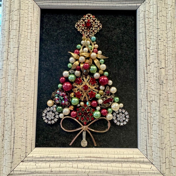 Jewelry Christmas Tree Framed - Etsy