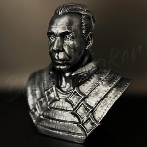 Till Lindemann Premium Büste - Schwarz Metalic Finish + Individuelle Geschenkbox | Exklusives Sammlerstück von BGGT Maker | Rammstein Frontmann Büste