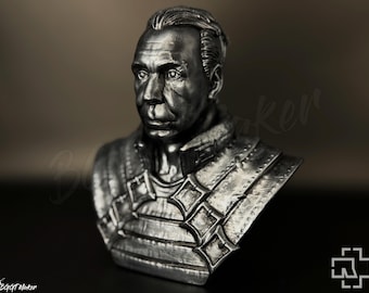 Till Lindemann Premium Bust - Black Metalic Finish + Custom Gift Box | Exclusive Collectible by BGGT Maker | Rammstein Frontman Bust