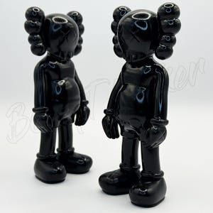 KAWS Companion - Custom Black Collectible Figure - DIY Resin Figurine | Kaws Standing | Inspired by Kaws, Bearbrick Doll, Hypebeast Art