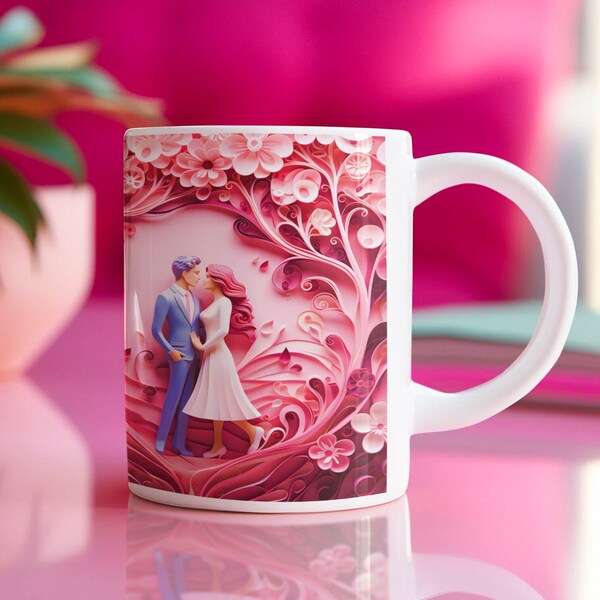 3D Love Mug, Perfect Gift for Valentine's Day, Regalo San Valentín, Valentine's Day, Día San Valentín, Detalles San Valentín