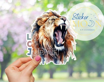 Lion of Judah Sticker, Christian Stickers, Religious Sticker, Lion Sticker, Yeshua, Easter Stickers, Faith Stickers, He's surly Alive