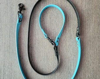Biothane Hands Free Leash, Heavy Duty Waterproof Over the Shoulder Convertible Multi-Function Leash, Vegan Leather Leash, Dog Trainer Gear