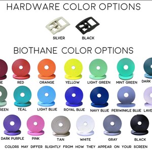 Hardware and biothane color options for custom, waterproof, and stinkproof dog grooming loop