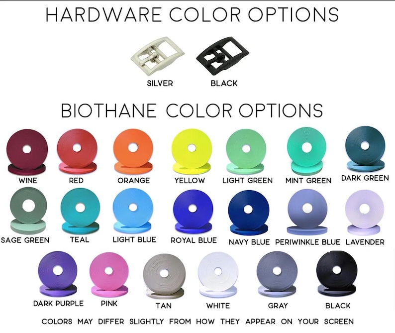 Hardware and biothane color options for custom, waterproof, and stinkproof dog grooming loop