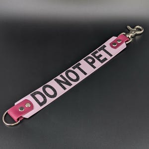 Custom Biothane Dog Leash Wrap Alternative: Double-Sided Personalized Text Leash Extender Warning