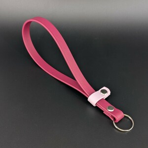 wine and lavender biothane adjustable wrist strap for e-collar remote transmitter for dog training