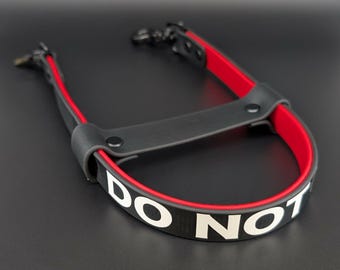 Custom Layered Biothane Pull Strap with Personalized Text: Waterproof, Stinkproof