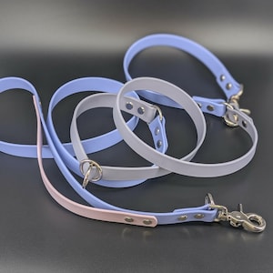 Custom Biothane Hands-Free Dog Leash: Optional Traffic Handle, Heavy Duty Waterproof Convertible Leash