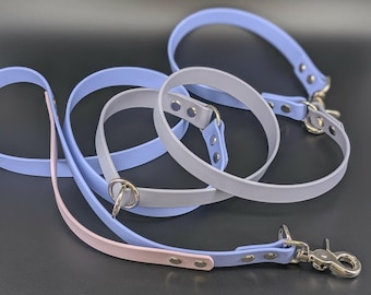 Custom Biothane Hands-Free Dog Leash: Optional Traffic Handle, Heavy Duty Waterproof Convertible Leash