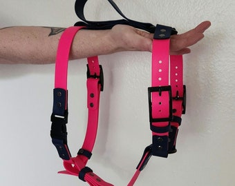 Custom Biothane Y Front Dog Harness: Optional Built-In Tactical Handle