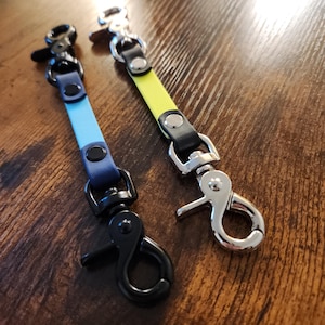 Biothane Prong Collar Backup, Two-Tone Dog Training Safety Strap, Waterproof Training Collar Backup, Vegan Leather Dog Trainer Gear
