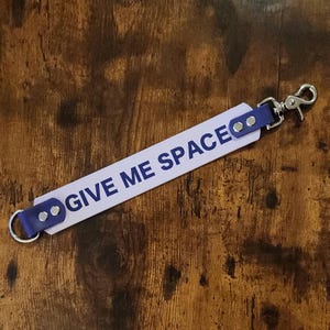 Biothane Leash Wrap Alternative, Leash Sleeve Alternative, Double Sided Custom Text Dog Leash Warning, Printed Tab Leash, Gift for Dog Lover