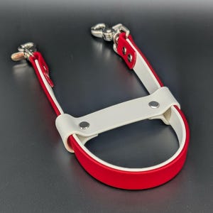 Custom Layered Biothane Pull Strap: Flexible Vegan Leather Guide Dog Handle, Waterproof, Stinkproof