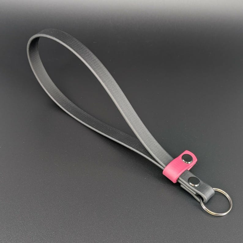 black and wine biothane adjustable wrist strap for e-collar remote transmitter for dog training