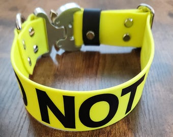 Custom Biothane Dog Collar: Heavy Duty Cobra Buckle, Custom Text, Waterproof