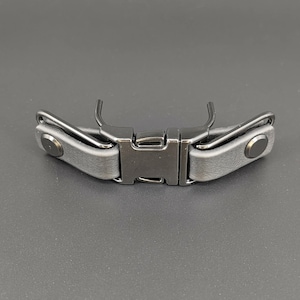 black biothane with black hardware quick release buckle attachment for prong collar