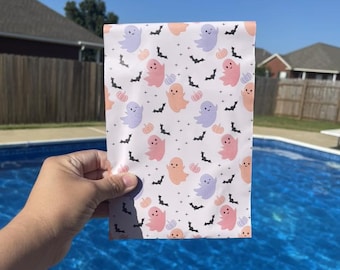 6x9 Pastel Ghost, Holiday Design, Halloween Mailer, Shipping Bag, Mailing Bag, Cute Poly Mailers, Self Seal, Boutique Mailer