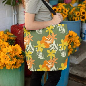 Tiare Blume Tragetasche, Zitrus Tiare, Reise-Accessoire, Floral Bleistift Tasche, Alltagstasche, Geschenkidee, Geburtstag, Staffelung, Weihnachten