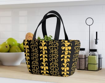 Puakenikeni Floral Lunch Bag: Neopren-Tasche mit Hawaiianischem Blumenmotiv