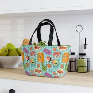 Palaka Print Lunch Bag: Hawaiian Snacks, Neoprene, Magnetic Closure