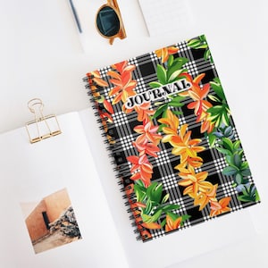 Palaka Flower Lei Spiral Notebook: Hawaiian Print Journal