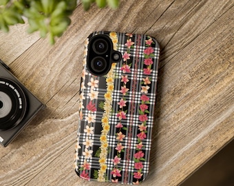 iPhone-hoesje met Hawaiiaanse bloemen: Palaka Flower Lei, stevige dubbellaagse bescherming