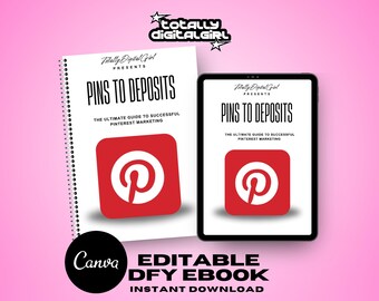 Pinterest Marketing Guide, PLR Ebook, Pins to Deposits (Digital Download)