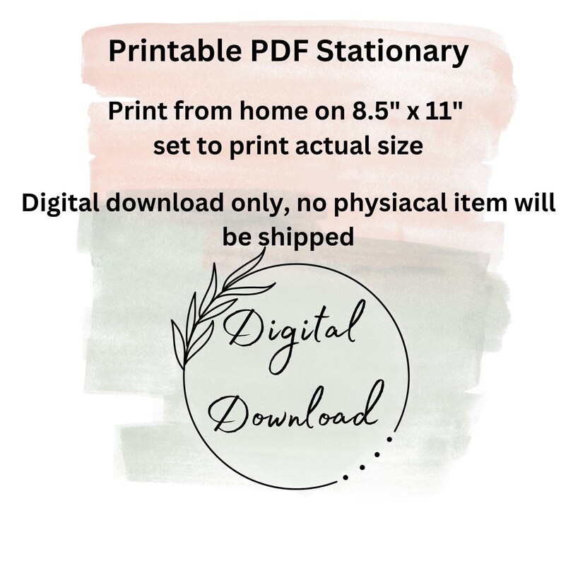 Printable Moon Phase Stationary Lined and Unlined, PDF Download ...