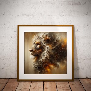 Lew 6* | Znak zodiaku | Sztuka dekoracji wnętrz | Sztuka astrologii | Plakaty | Sztuka wnętrz | Prezent | Abstrakcja | Sztuka ścienna | Wydruki artystyczne | Dekoracja