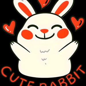 Cute Rabbit Digital Download Image