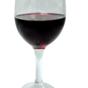 Réplique de faux aliments en verre à vin rouge