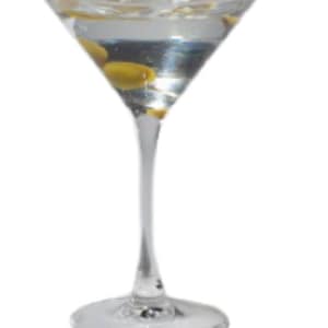 Réplique de faux aliment martini aux olives