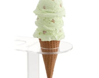 Triple Scoop Pistachio Ice Cream Cone Fake Food Replica