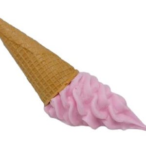 Fallen gelassen Erdbeer Soft Serge Eis Zucker Kegel Fake Food Replica