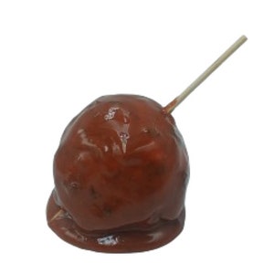 Coquetel de almôndega com molho, réplica de comida falsa