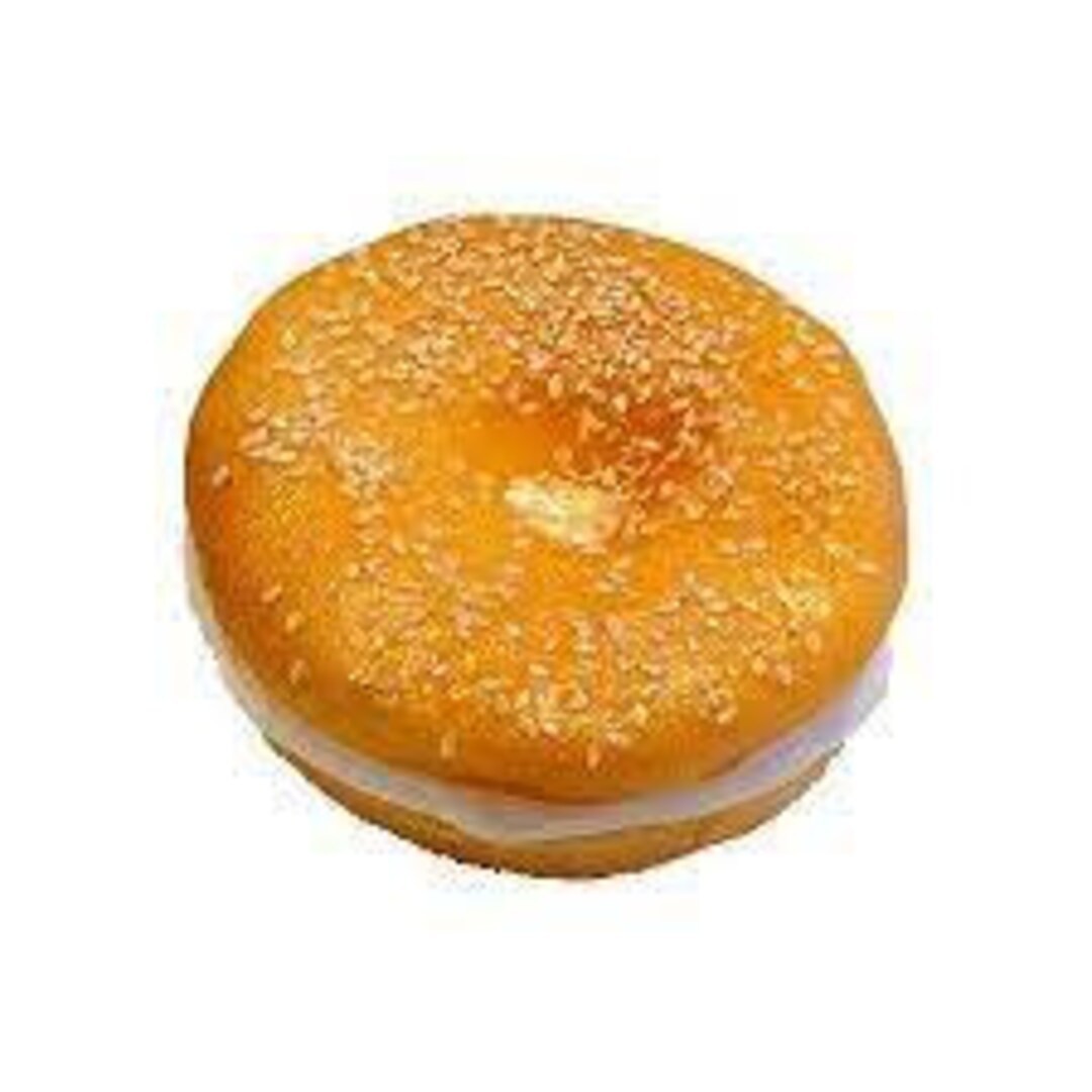 Sesame Seed Bagel With Cream Cheese Fake Food Replica Etsy