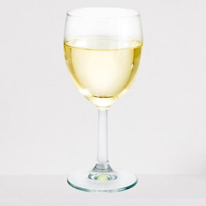 Réplique de faux aliments en verre à vin blanc