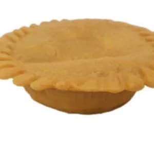 Puede incluir: Una corteza de pastel de color marrón dorado con un borde acanalado.