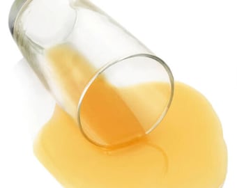Rozlany sok pomarańczowy podróbka jedzenia replika