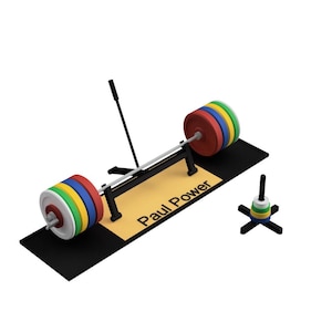 Miniature Deadlift Tracker, Fitness Gift, Strength Training Accessory, Gym Lover Gift, 185kg, Square