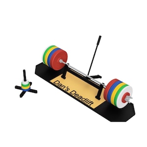 Miniature Deadlift Tracker, Fitness Gift, Strength Training Accessory, Gym Lover Gift, 185kg, Hex
