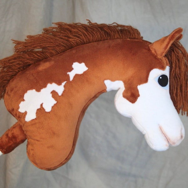 Hobby horse VALE Firefly, paint hobbyhorse, arabian hobby horse, stick horse, piebald hobby horse, chestnut hobby horse